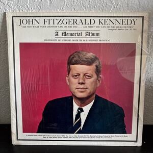 JFK John Fitzgerald Kennedy A Memorial Album LP Vinyl Record 1963 Vintage 2099